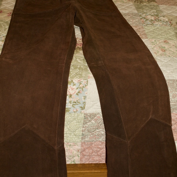 VINTAGE 70's - Genuine Suede Lace up All Leather Bell Bottoms! - Picture 2 of 8